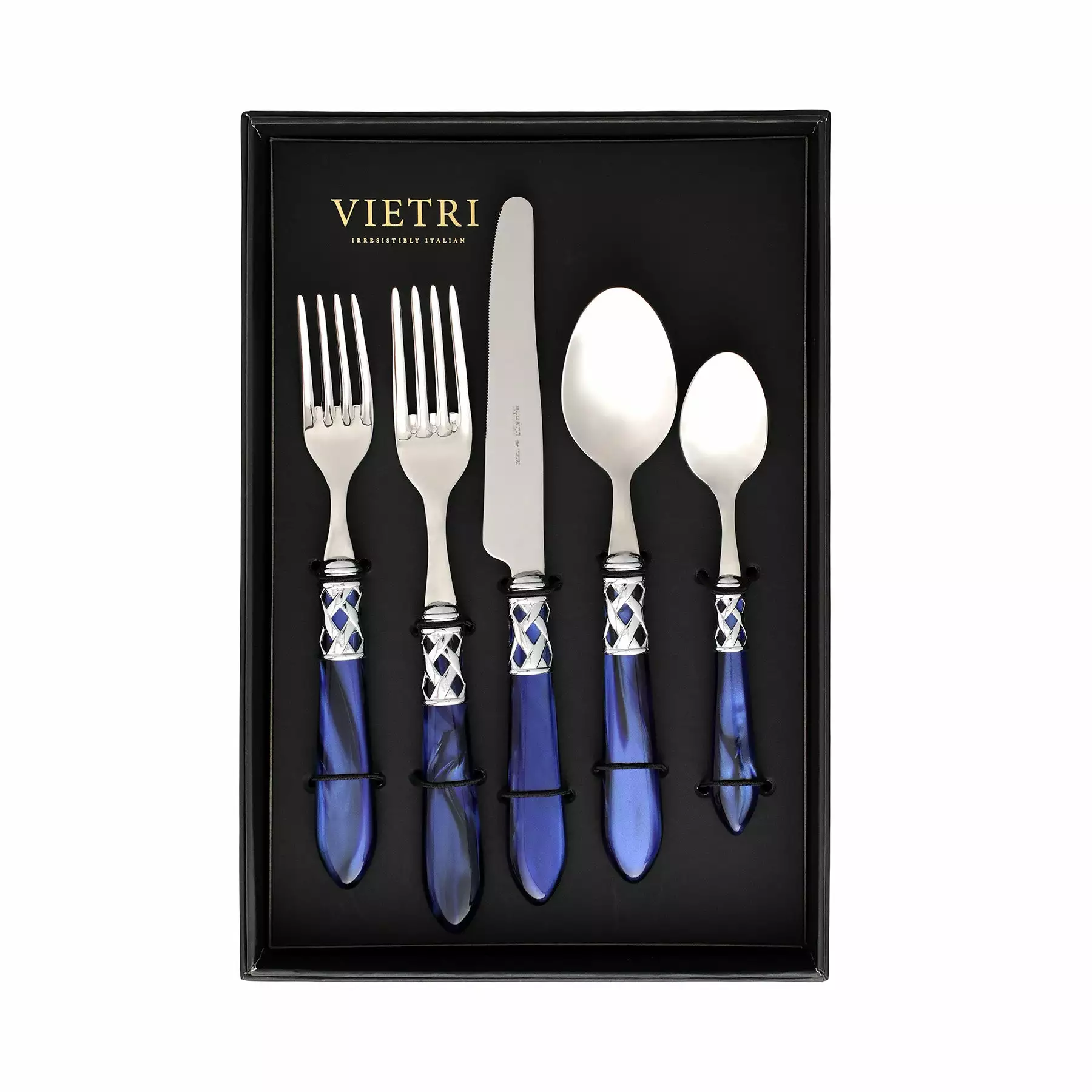 Vietri Aladdin Antique Blue Five-Piece Place Setting – Set Of 4