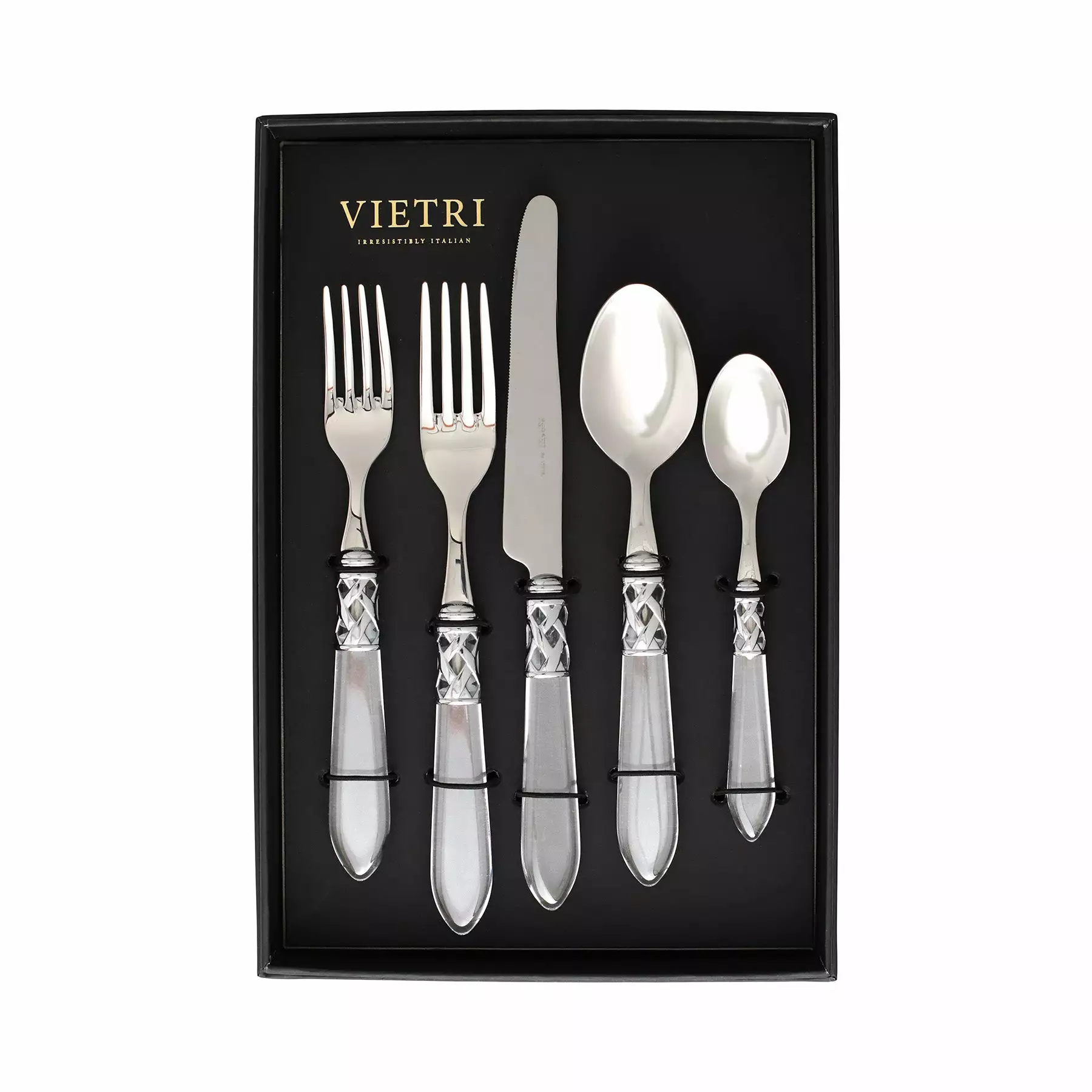 Vietri Aladdin Brilliant Clear Five-Piece Place Setting – Set Of 4