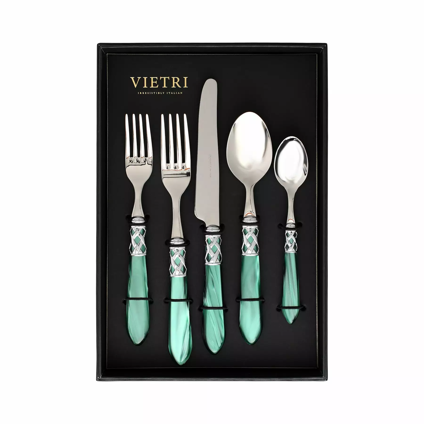 Vietri Aladdin Brilliant Green Five-Piece Place Setting โ Set Of 4