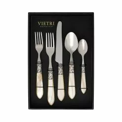 Vietri Aladdin Antique Ivory Five-Piece Place Setting – Set Of 4