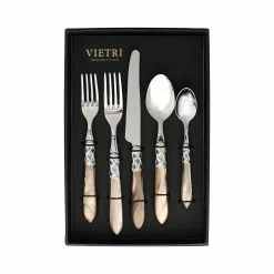 Vietri Aladdin Brilliant Taupe Five-Piece Place Setting – Set Of 4