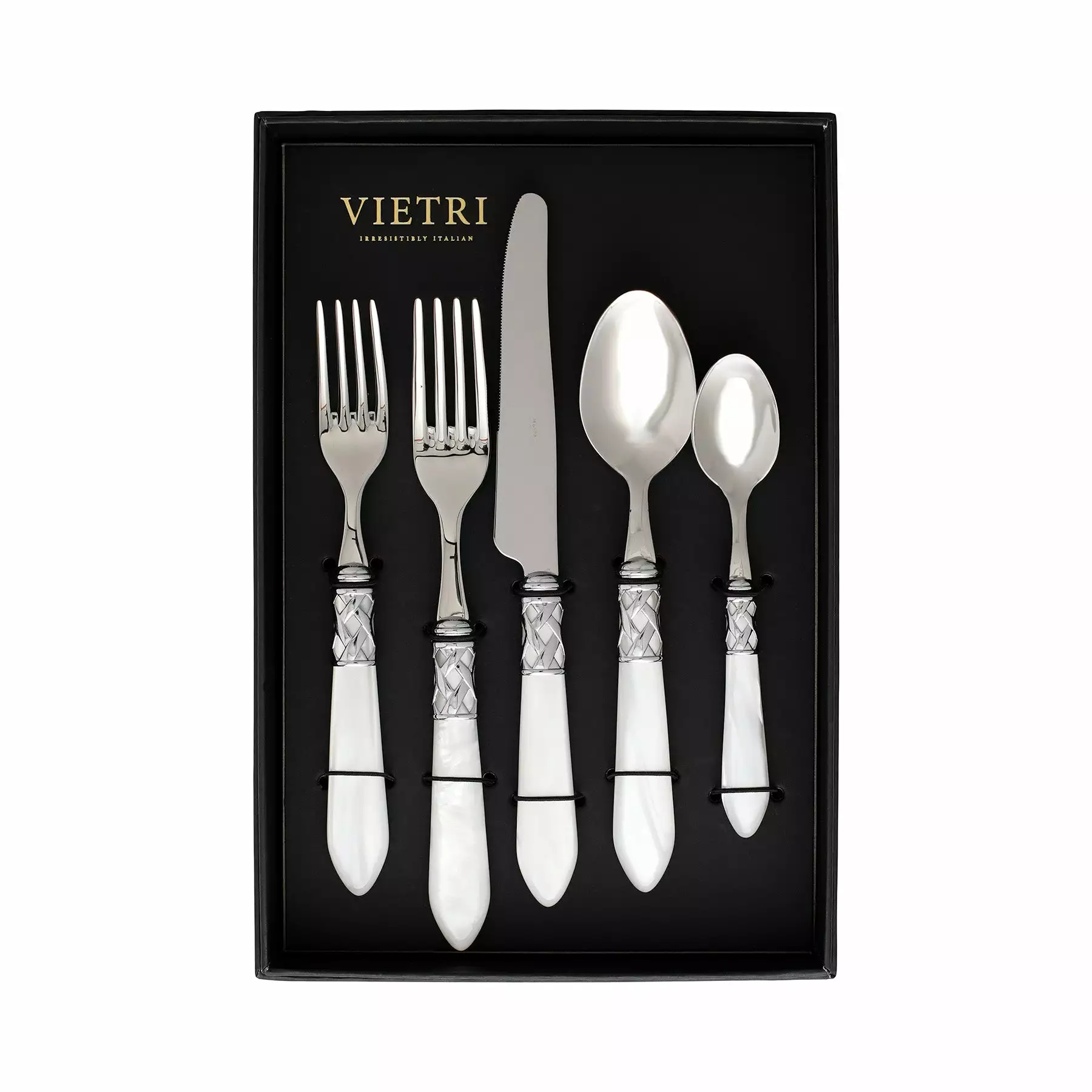 Vietri Aladdin Brilliant White Five-Piece Place Setting โ Set Of 4