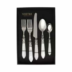 Vietri Aladdin Antique White Five-Piece Place Setting – Set Of 4