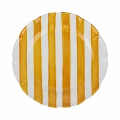 Vietri Amalfitana Yellow Stripe Dinner Plate