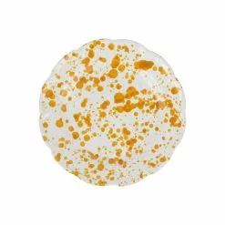 Vietri Amalfitana Yellow Splatter Salad Plate