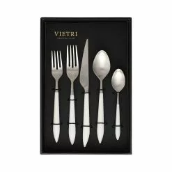 Vietri Ares Argento & White Five-Piece Place Setting – Set Of 4