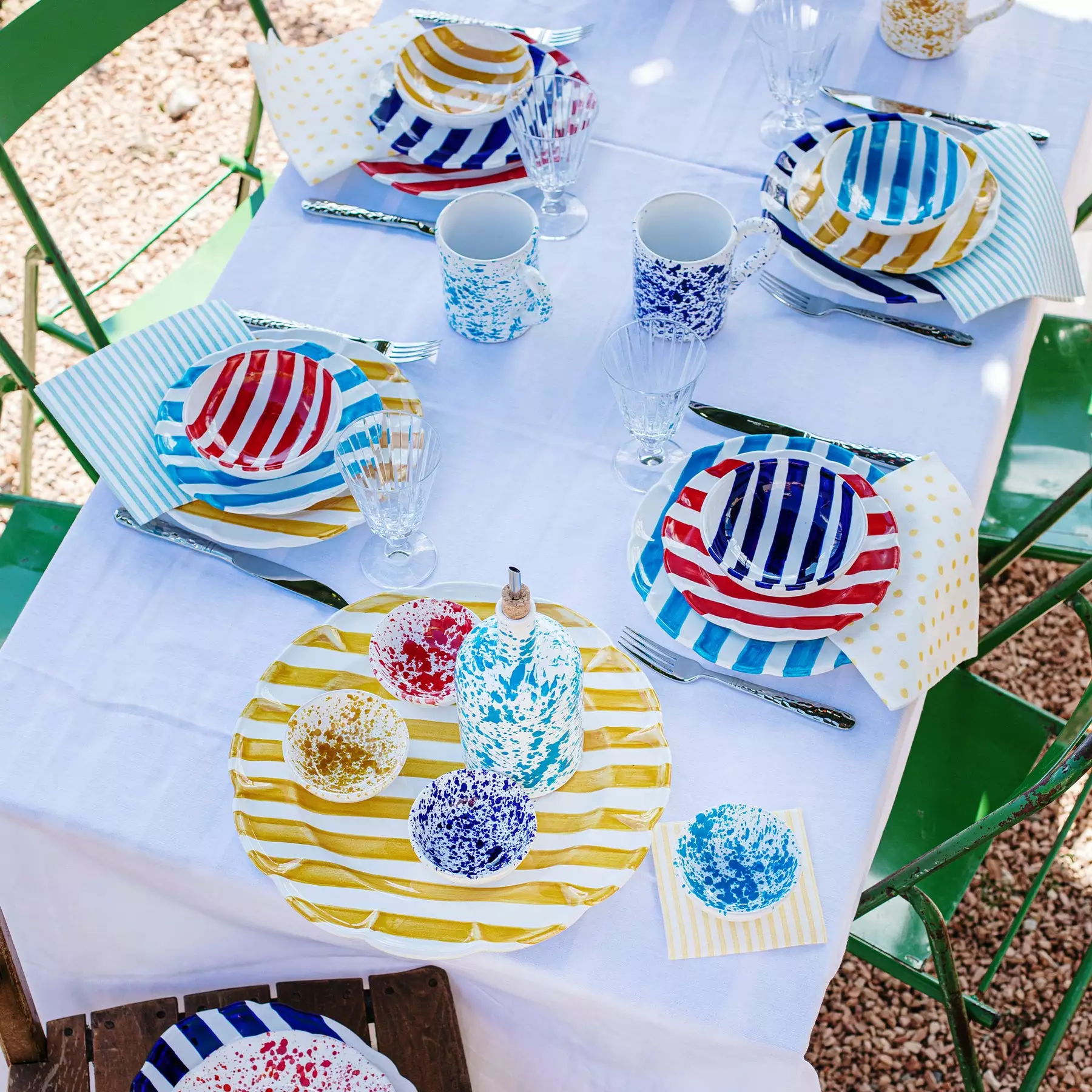 Vietri Amalfitana Red Stripe Salad Plate - Image 5