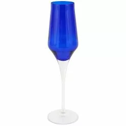 Vietri Contessa Cobalt Champagne Glass