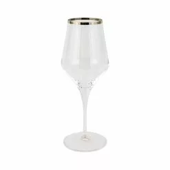 Vietri Contessa Platinum Water Glass