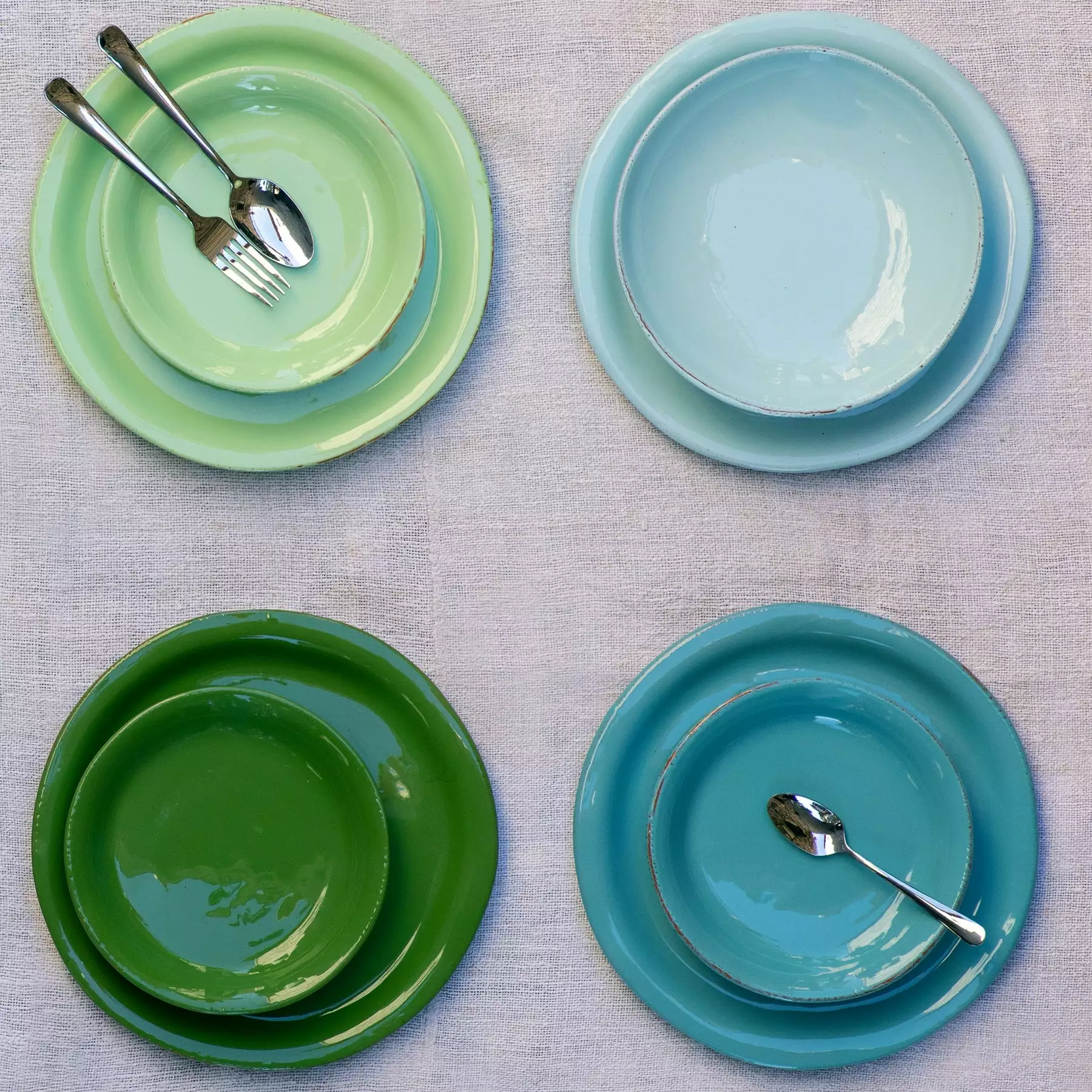 Vietri Cucina Fresca Turquoise Salad Plate - Image 3
