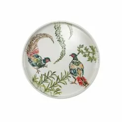 Vietri Fauna Pheasants Handled Round Tray