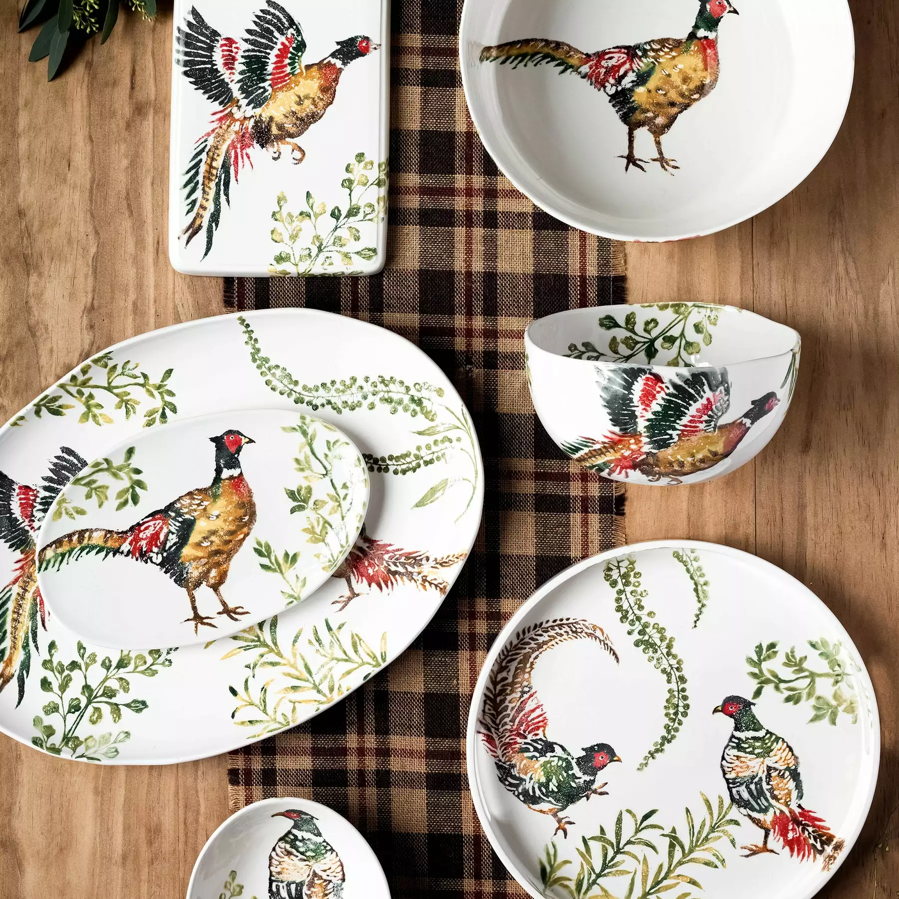 Vietri Fauna Pheasants Small Oval Platter - Image 2
