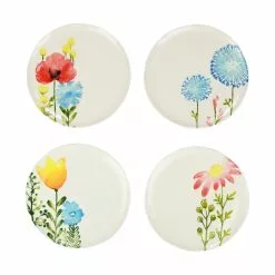 Vietri Fiori Di Campo Assorted Salad Plates - Set Of 4