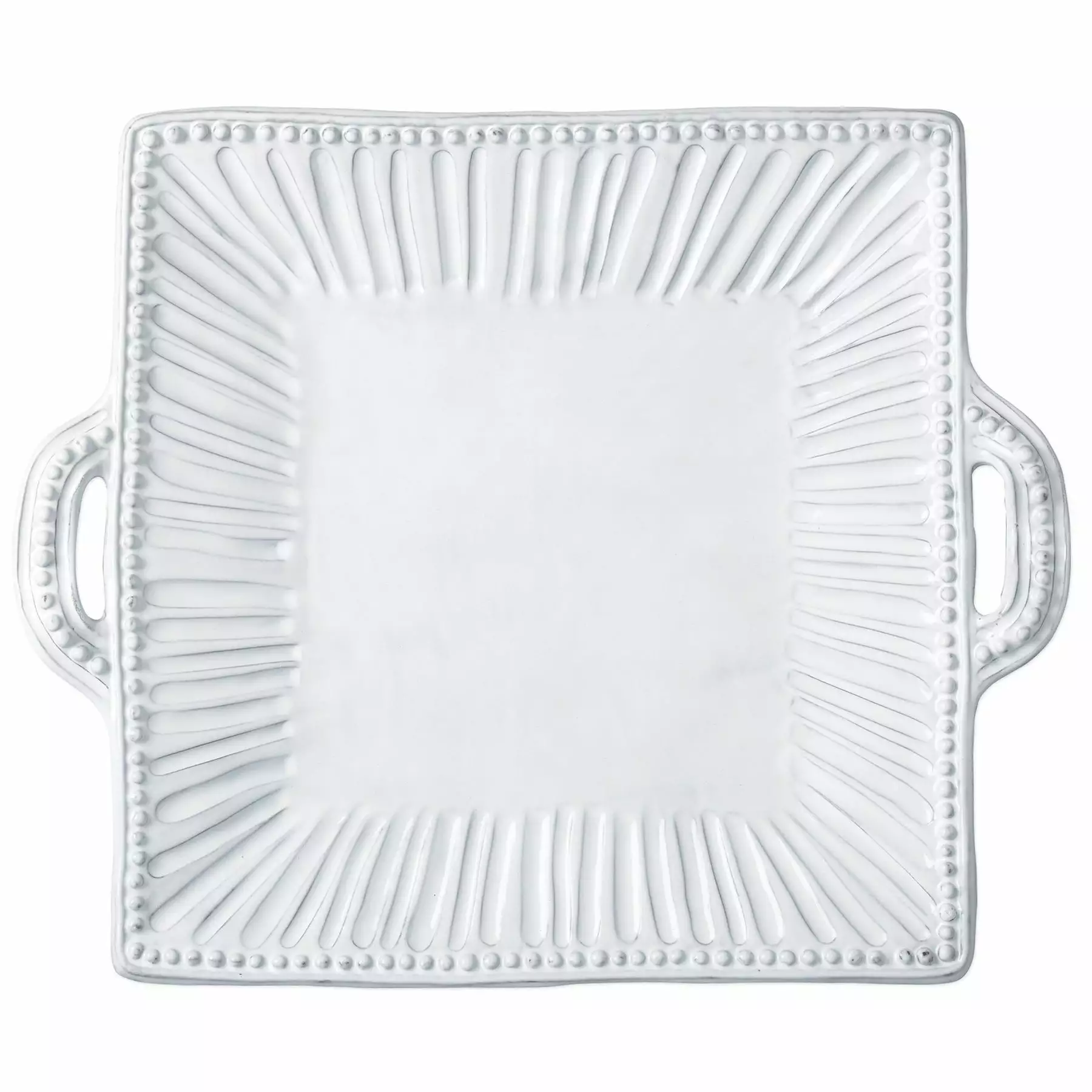 Vietri Incanto Stripe Handled Square Platter