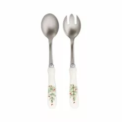 Vietri Lastra Holiday Salad Server Set - Gift Boxed