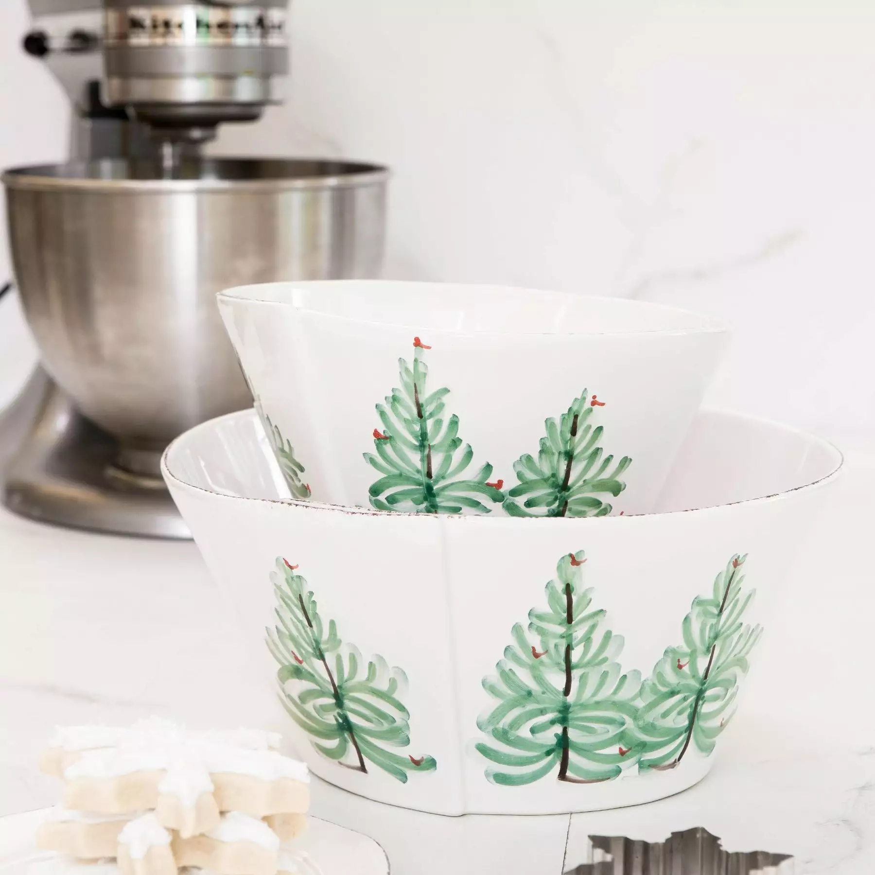 Vietri Lastra Holiday 2-Piece Serving Bowls Set - Image 4
