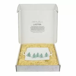 Vietri Lastra Holiday Handled Square Platter