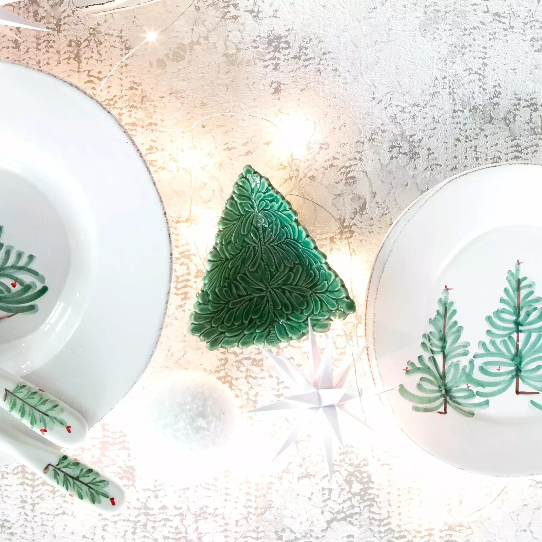 Vietri Lastra Holiday Figural Tree Dipping Bowl - Image 3