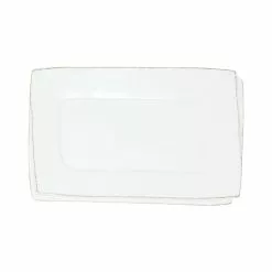 Vietri Lastra White Small Rectangular Tray