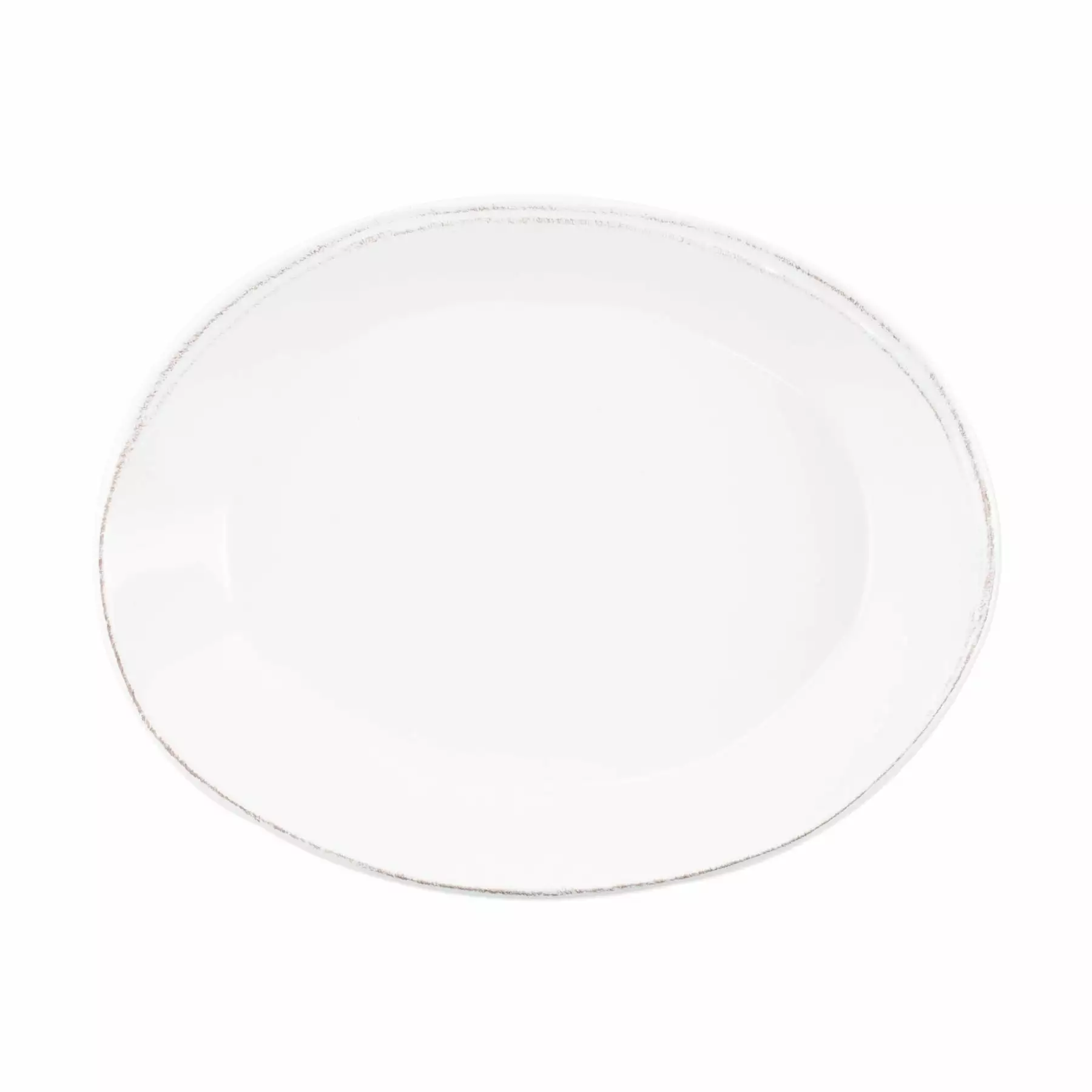 Vietri Lastra White Small Oval Baker - Image 3