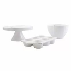 Vietri Lastra White 3-Piece Bakeware Essentials Set
