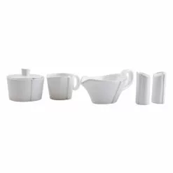 Vietri Lastra White Accessories Set