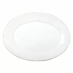 Vietri Lastra White Small Oval Platter