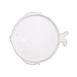 Vietri Melamine Lastra Fish White Salad Plate