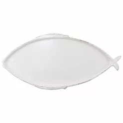 Vietri Melamine Lastra Fish White Large Oval Platter
