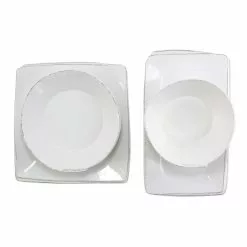 Vietri Melamine Lastra White 4-Piece Serveware Set