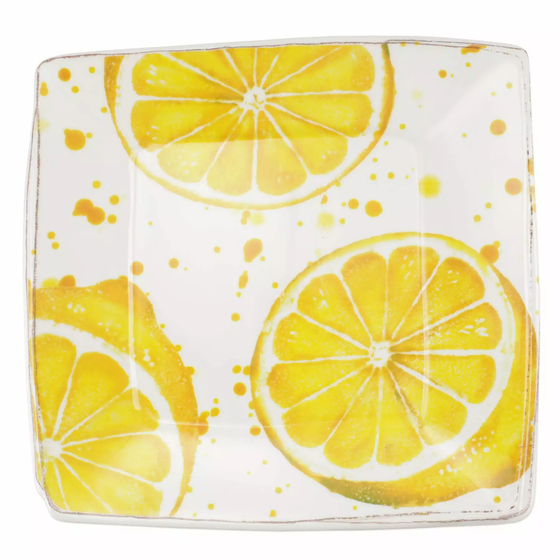 Vietri Melamine Fruit Lemon Square Platter