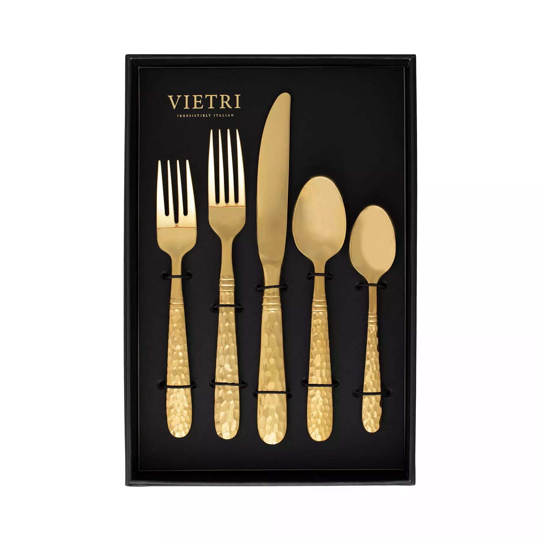Vietri Martellato Gold Five-Piece Place Setting