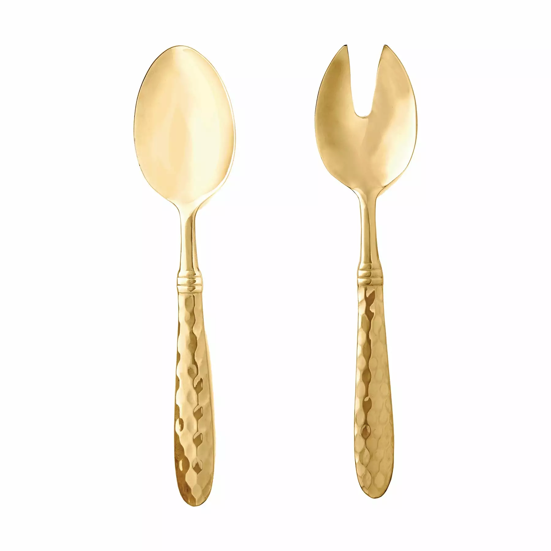 Vietri Martellato Gold Salad Server Set