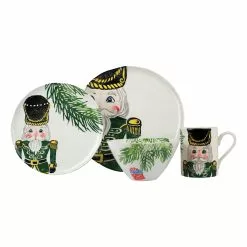 Vietri Nutcrackers Green Four-Piece Place Setting