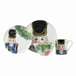 Vietri Nutcrackers Blue Four-Piece Place Setting