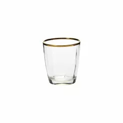 Vietri Optical Gold Double Old Fashioned
