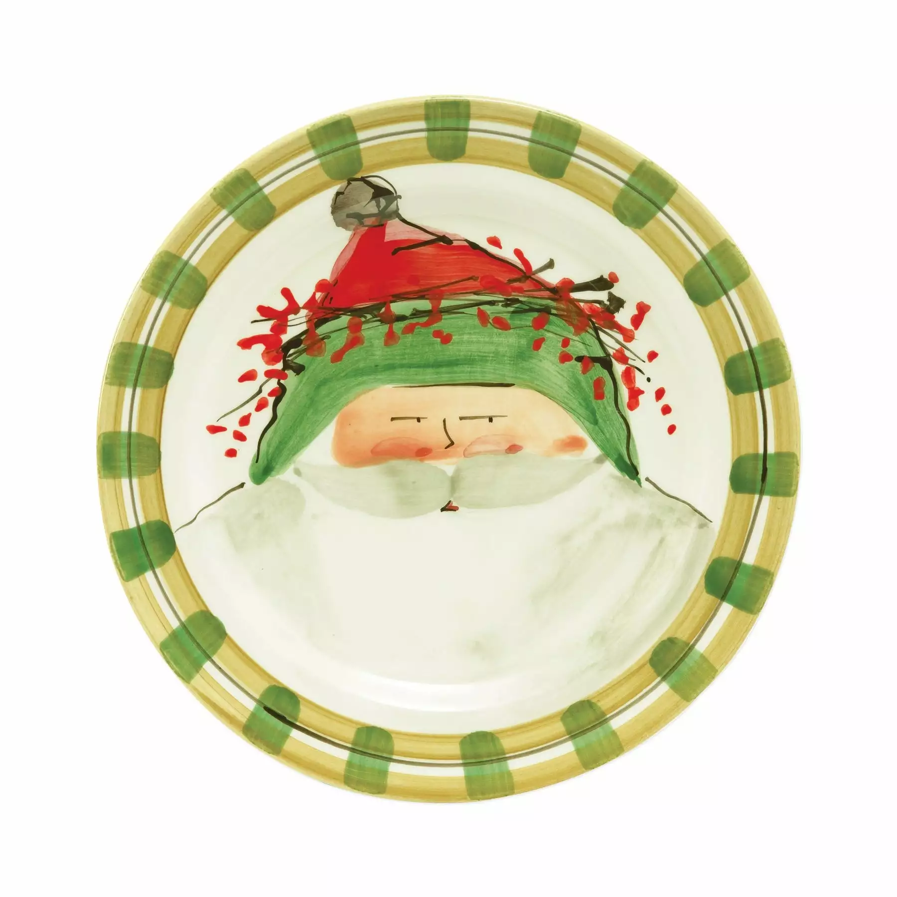 Vietri Old St. Nick Green Hat Four-Piece Place Setting - Image 2