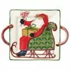 Vietri Old St. Nick Handled Square Platter