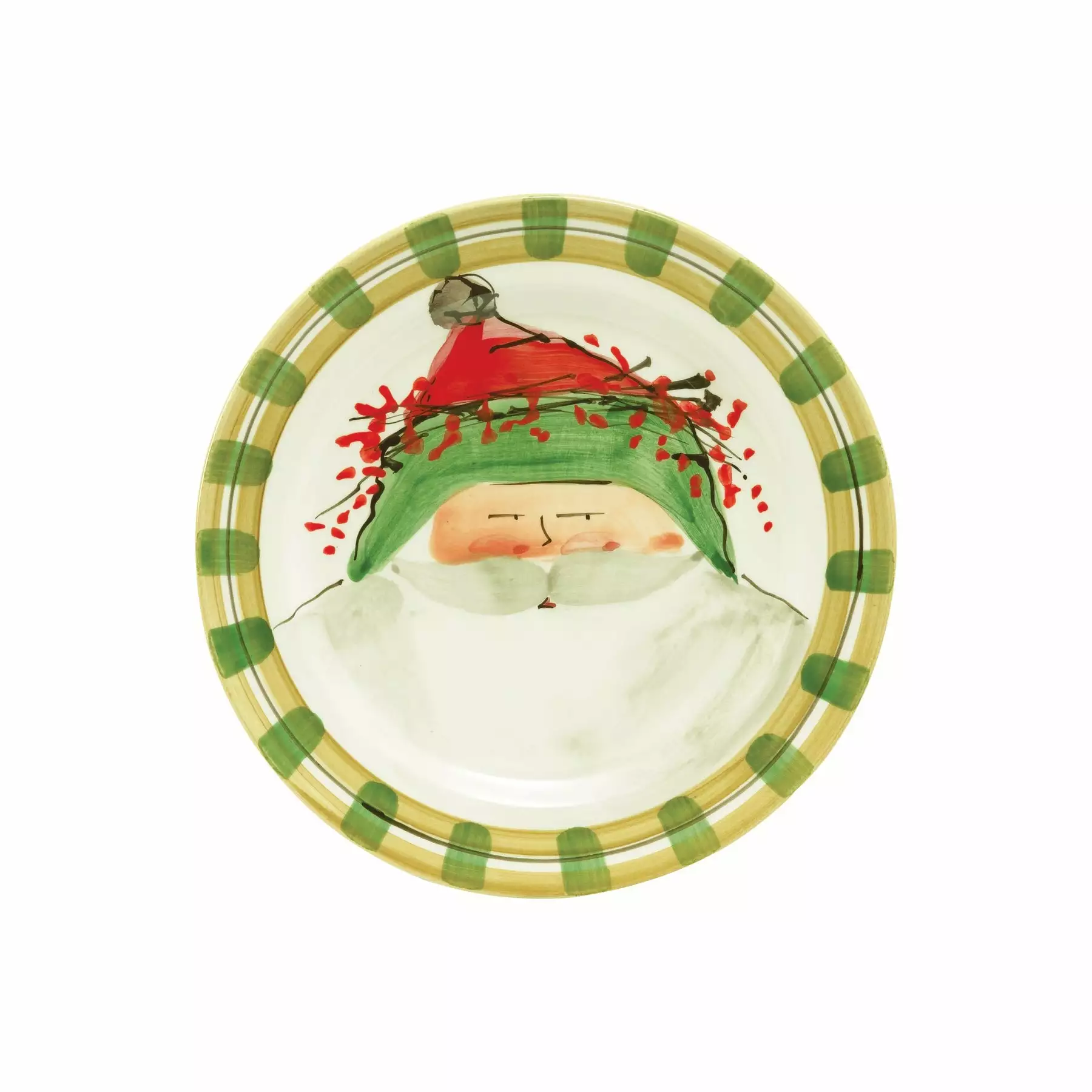 Vietri Old St. Nick Green Hat Four-Piece Place Setting - Image 3