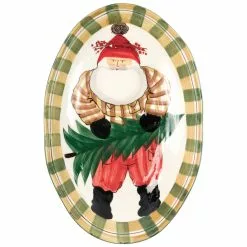 Vietri Old St. Nick Oval Serving Bowl