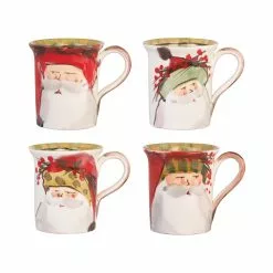 Vietri Old St. Nick Assorted Mugs - Set Of 4