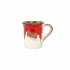 Vietri Old St. Nick Multicultural Mug - Red Hat