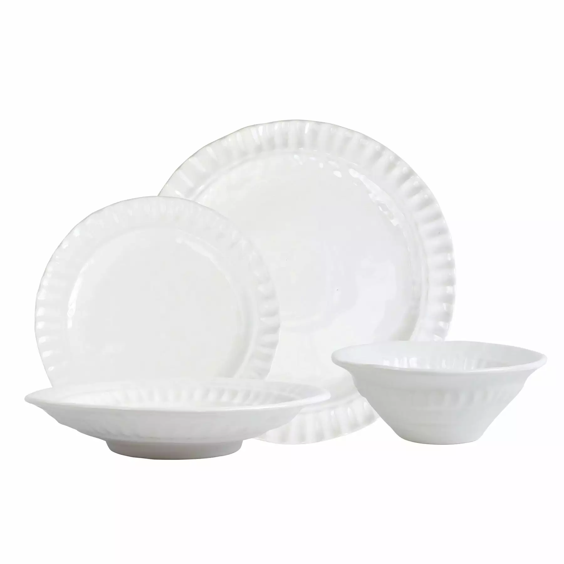 Vietri Pietra Serena Four-Piece Place Setting