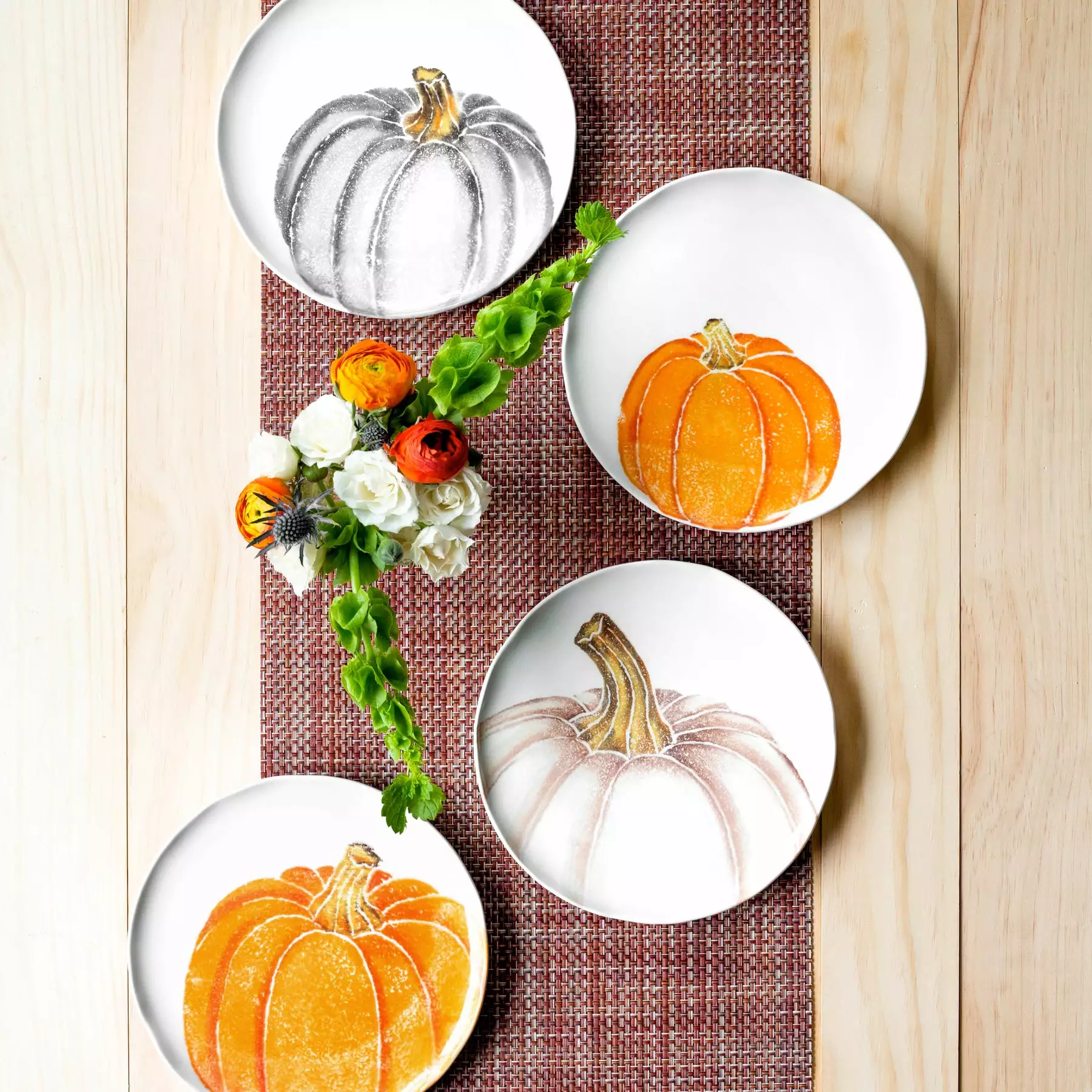 Vietri Pumpkins Salad Plate - Orange Medium Pumpkin - Image 3