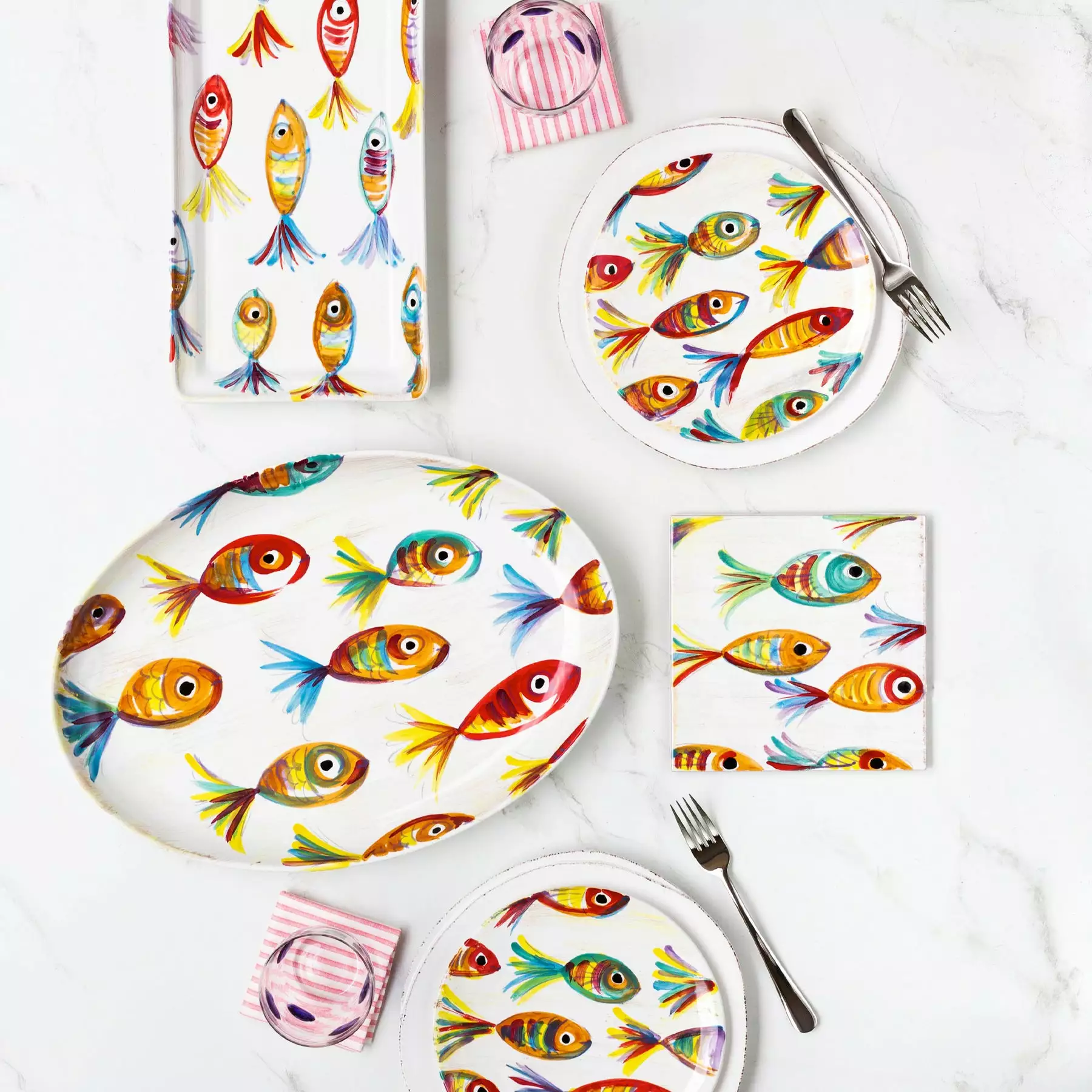 Vietri Pesci Colorati Oval Platter - Image 2