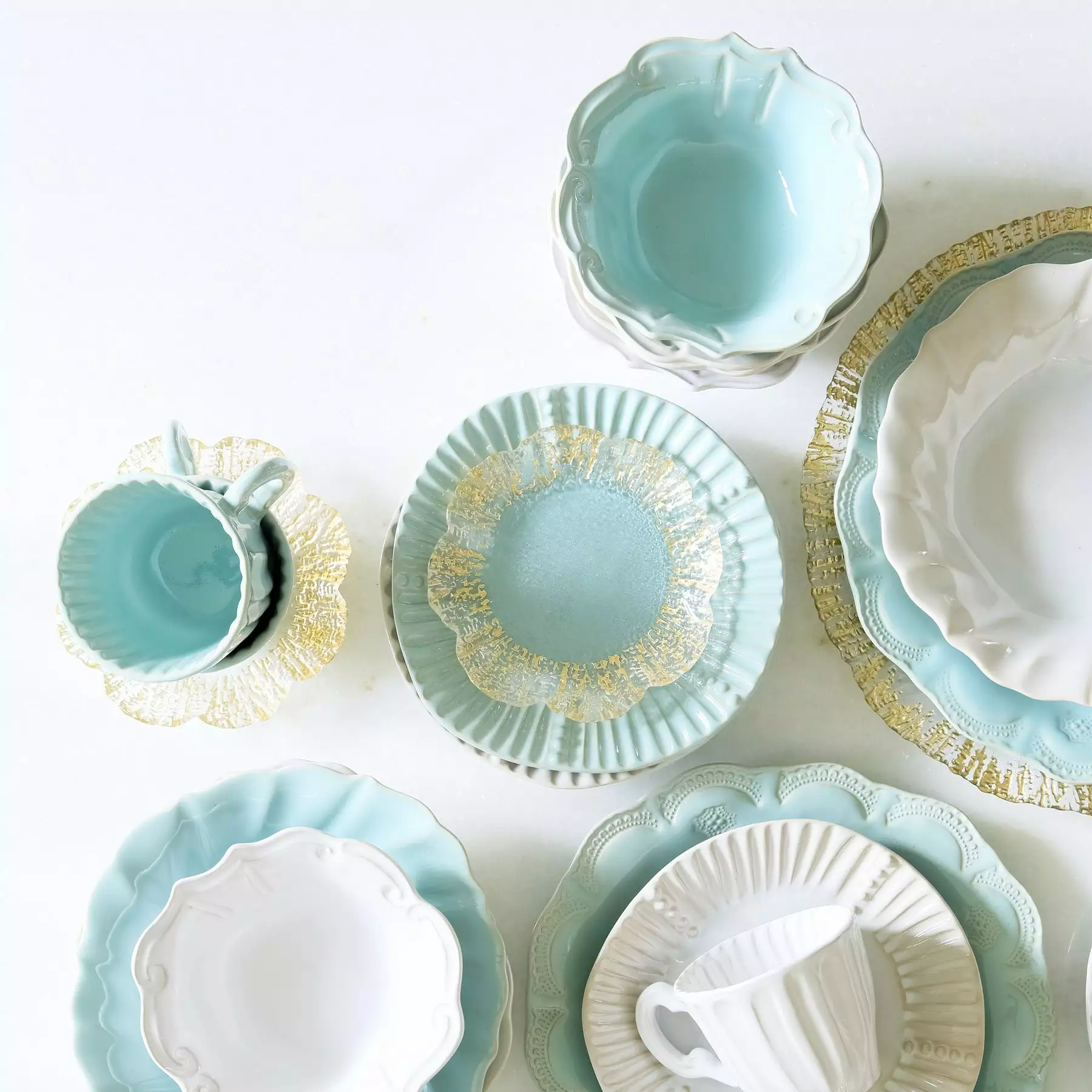 Vietri Incanto Stone Ruffle Salad Plate - Image 2