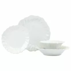 Vietri Incanto Stone Ruffle Four-Piece Place Setting