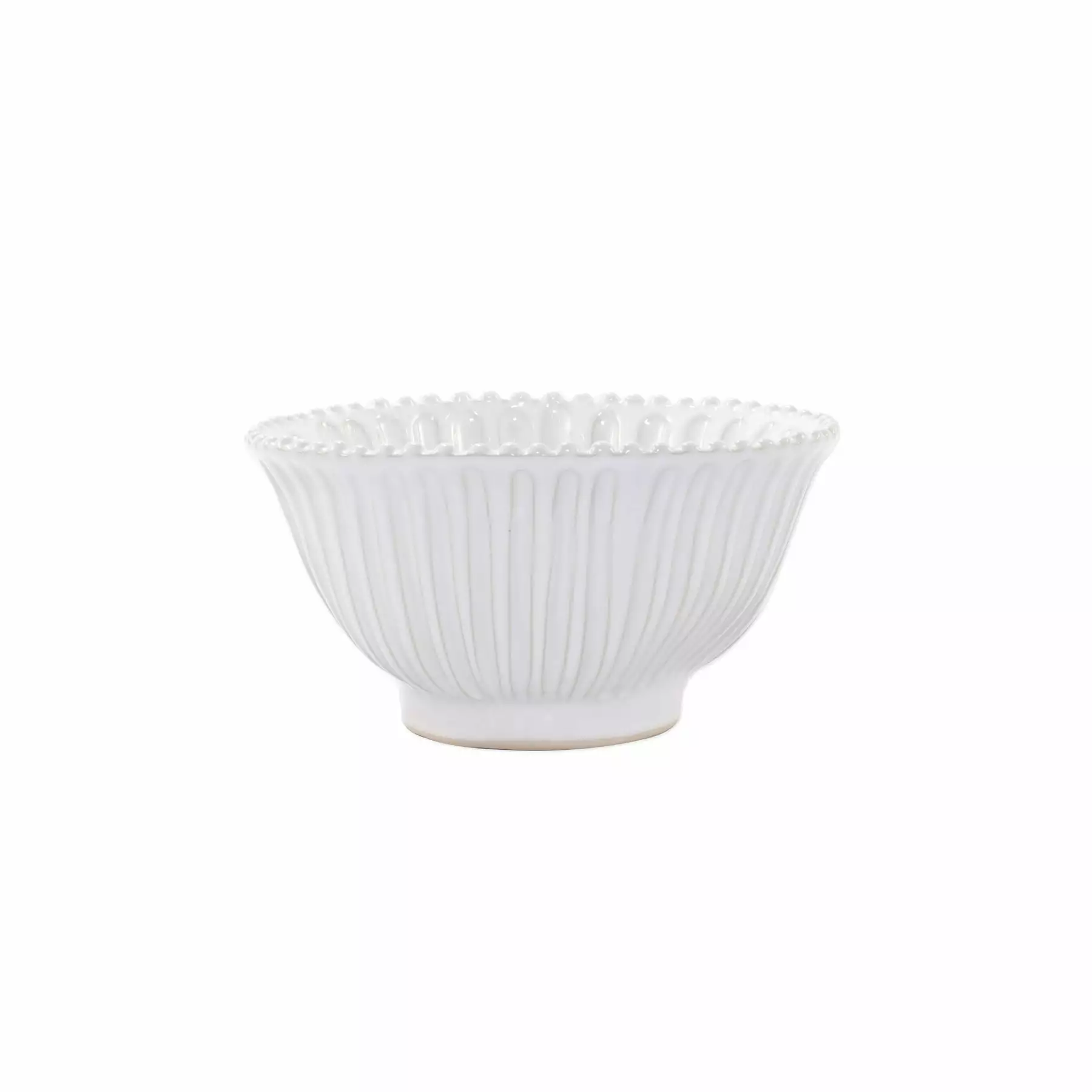 Vietri Incanto Stone White Stripe Small Serving Bowl