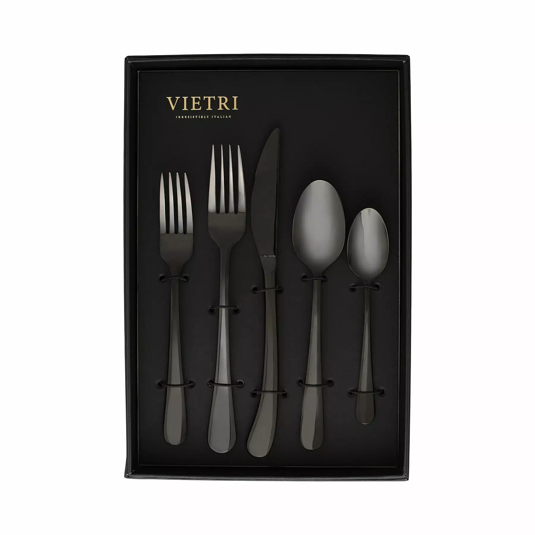 Vietri Settimocielo Nero Five-Piece Place Setting – Set Of 4