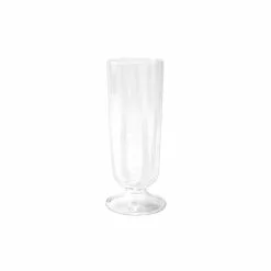 Vietri Stripe White Champagne Glass